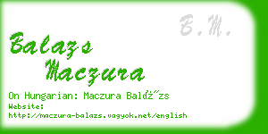 balazs maczura business card